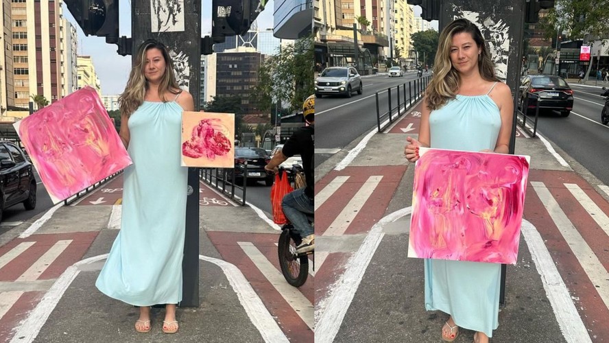 Censurada por galerias, criadora expõe obras com o corpo na Paulista
