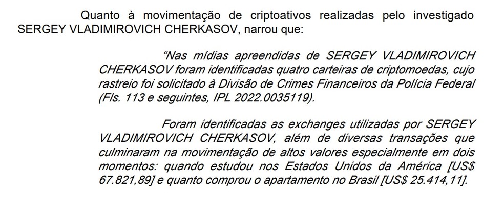 Bitcoins, joia e dinheiro em espécie: russo acusado de espionagem