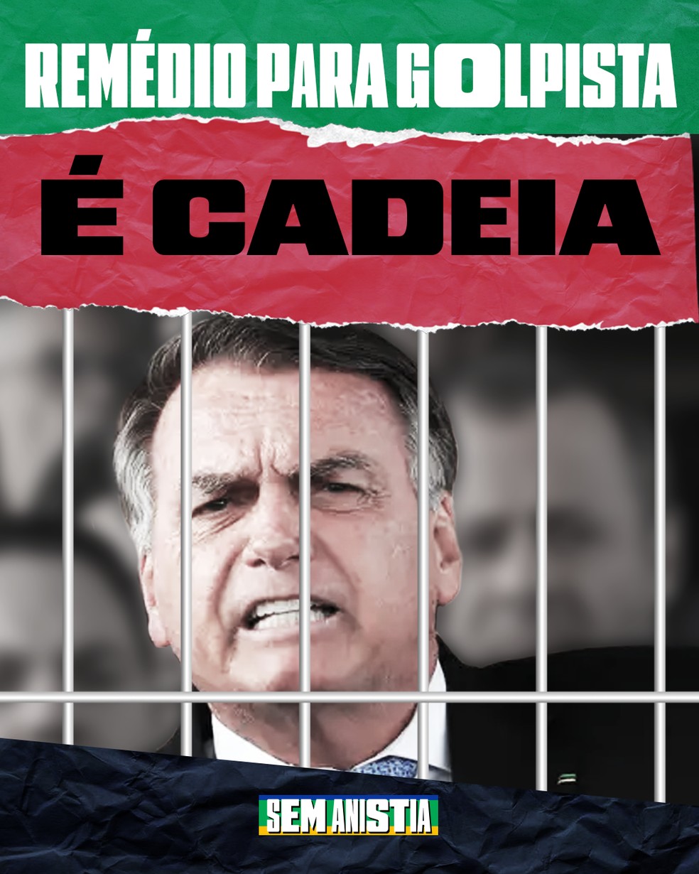 Post sobre prisão de Bolsonaro divulgado em grupo de WhatsApp que reúne militantes e influenciadores ligados ao PT — Foto: Reprodução