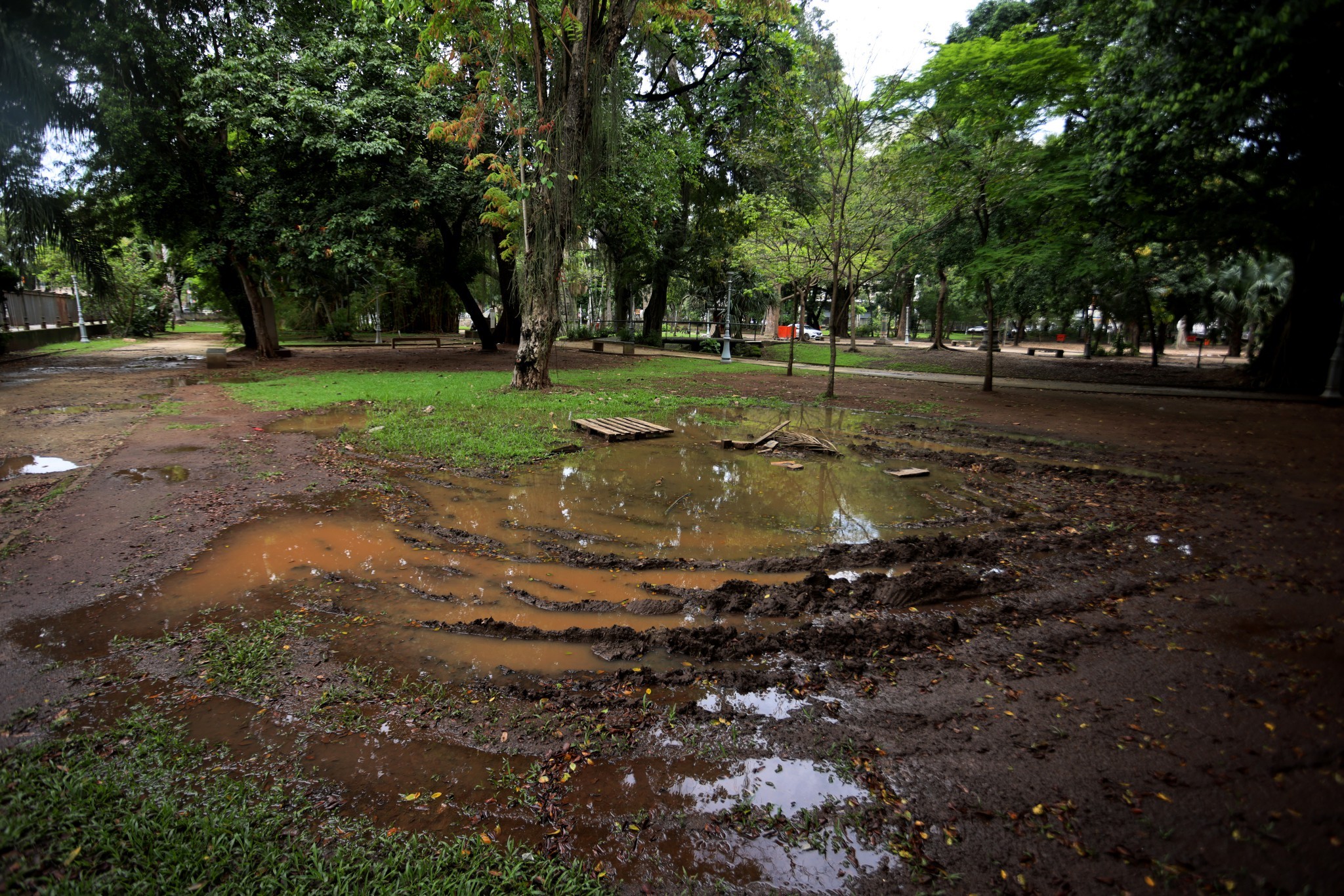 Passeio Público ganha movimento com samba e feira aos domingos, mas enfrenta problemas de conservação e segurança