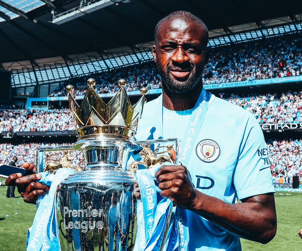 Yaya Touré jogou no Manchester City entre 2010 e 2018 — Foto: Divulgação/Manchester City