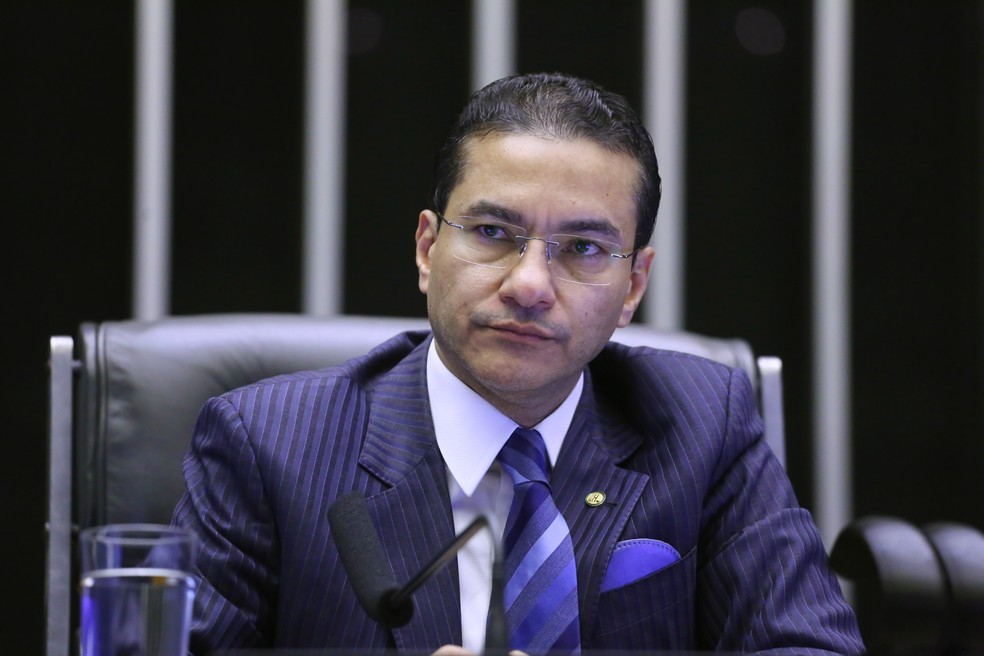 Aceno. Marcos Pereira, do Republicanos, foi chamado para reunião com o governo — Foto: Vinicius Loures/Câmara dos Deputados