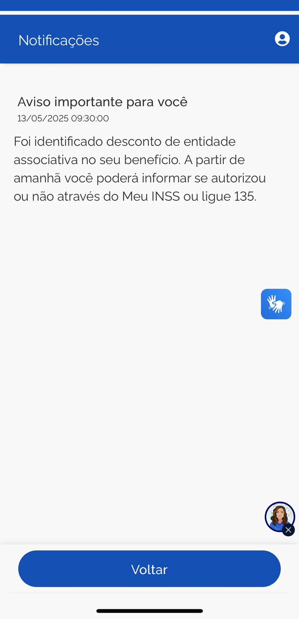 Notificação enviada para que teve descontos — Foto: Divulgação