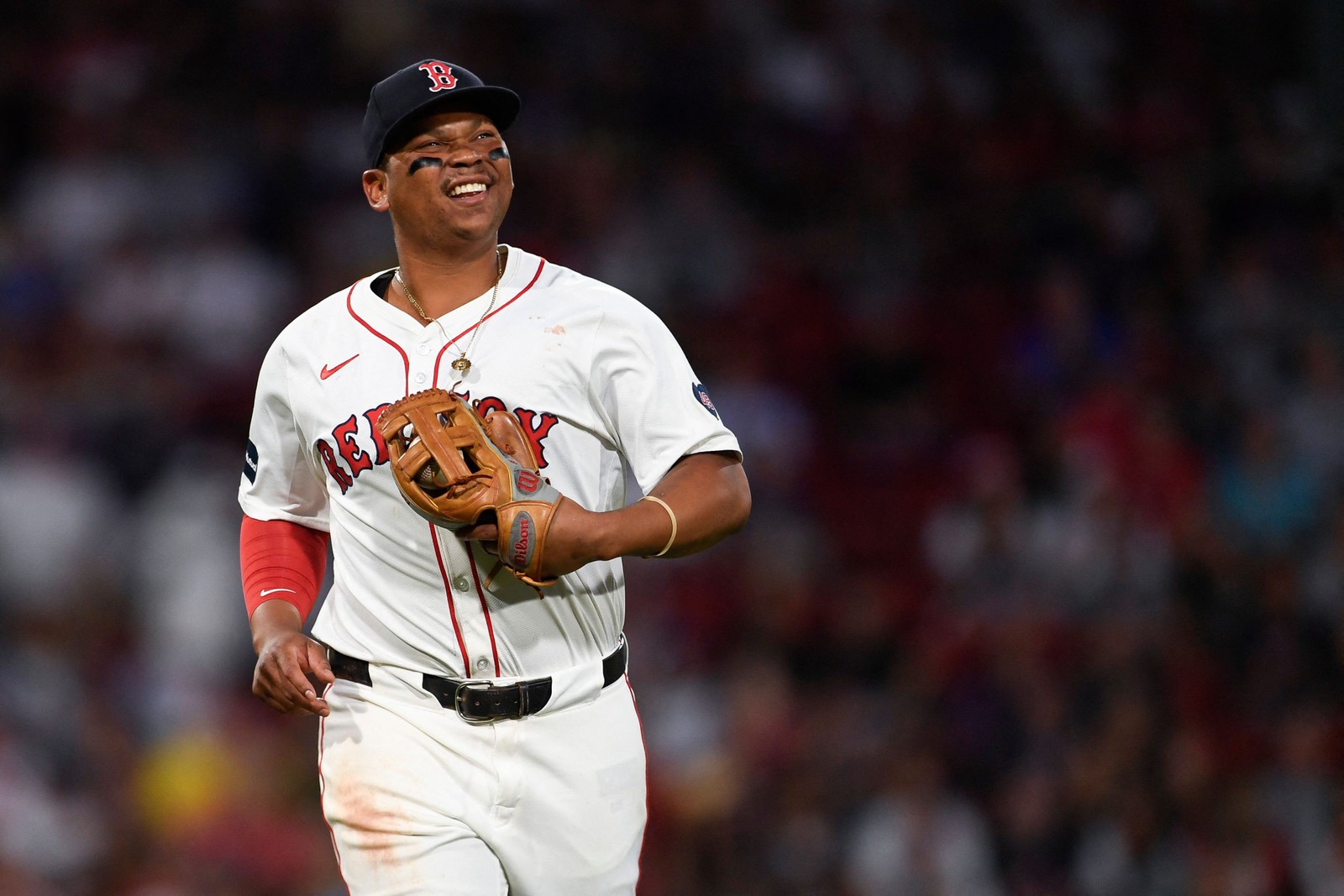 Rafael Devers (Boston Red Sox, MLB, 313,5 milhões) — Foto: Jaiden Tripi/AFP