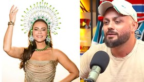 Leandro Vieira conta que guardou segredo de Paolla Oliveira à frente da bateria