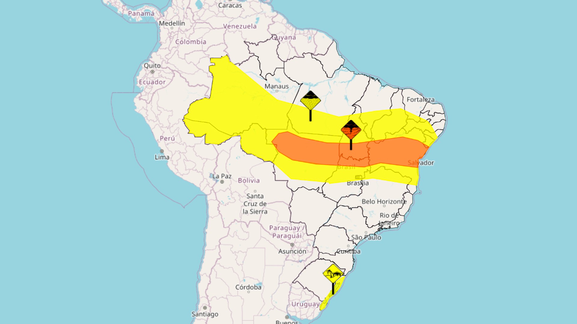 Chuvas fortes no Nordeste, ventos no Sul e calor em SP: veja a previsão do tempo para a semana