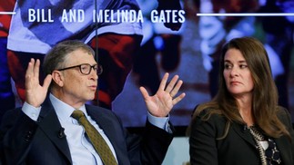 Bill e Melinda Gates têm um patrimônio que será compartilhado de US$ 124 bilhões, segundo a Forbes  — Foto: Francois Lenoir / REUTERS
