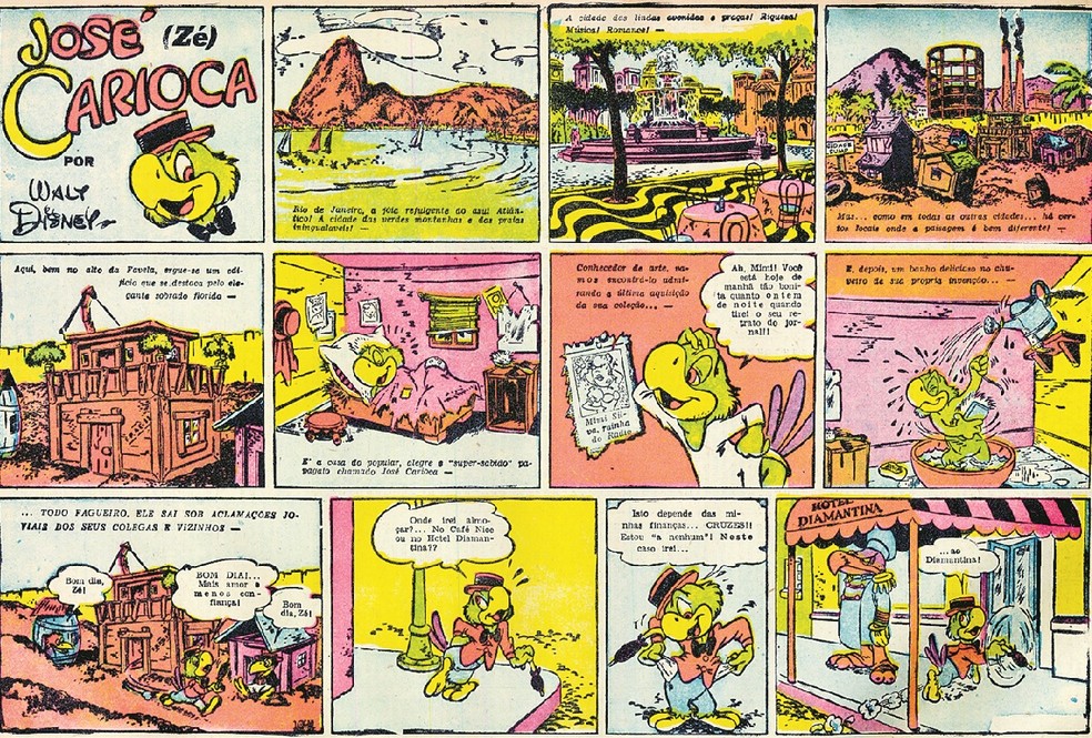 Quadrinhos do Zé Carioca, personagem da Disney que completa 80 anos — Foto: Reprodução