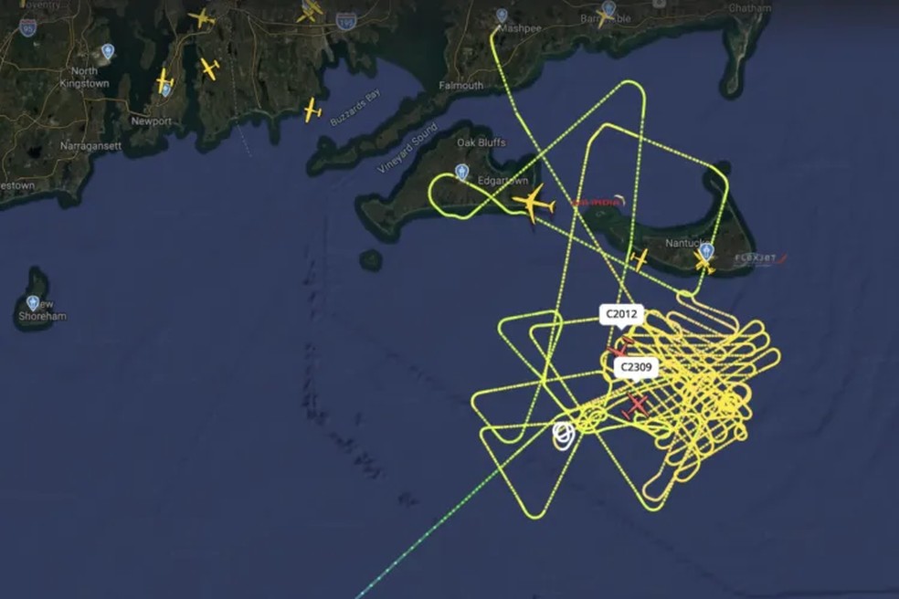 Mapa do Flightradar24 mostrando onde a aeronave desaparecida sumiu na madrugada de 3 de outubro — Foto: Reprodução | Flightradar24