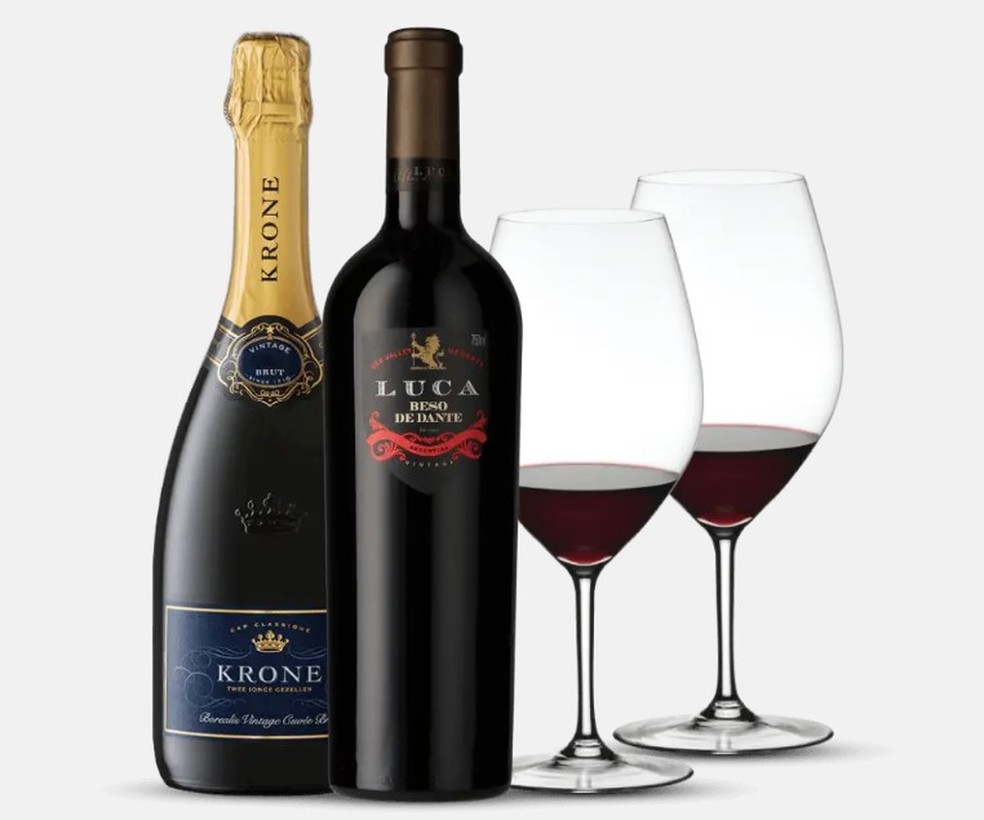 Mistral: kit com vinhos e taças para o dia dos namorados — Foto: Divulgação Mistral