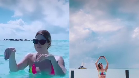 Dani Calabresa passa férias em resort no Caribe com diárias de até R$ 5 mil: 'Paradisíaco'