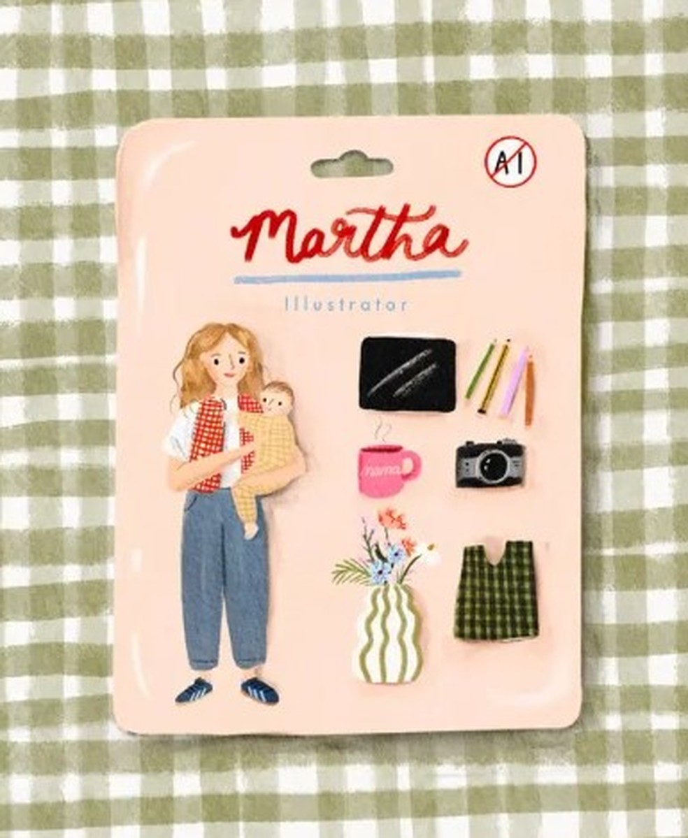 A ilustradora Martha Ratcliff, de 29 anos, ficou 20 minutos fazendo à mão sua própria versão ilustrada da trend — Foto: Reprodução/The New York Times