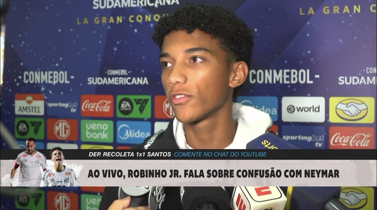 Robinho Jr. aceita desculpas de Neymar após incidente no treino