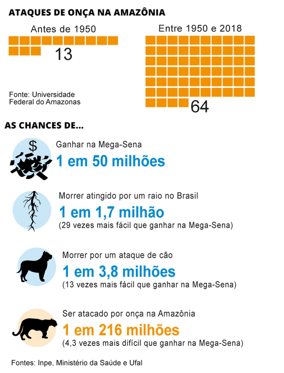 Ataques de onça na Amazônia — Foto: Arte O Globo