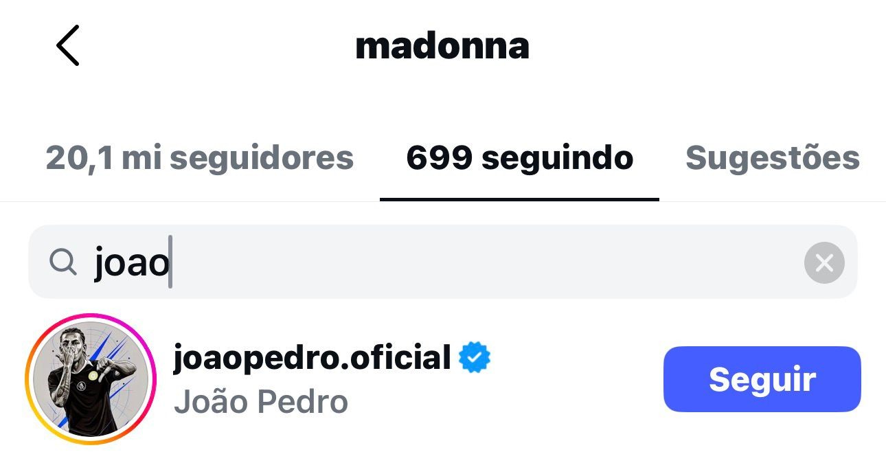 João Pedro ganha follow de Madonna após cena inusitada em curta-metragem