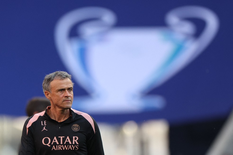 Finalista com PSG, Luis Enrique foi campeão europeu com o Barcelona — Foto: FRANCK FIFE / AFP