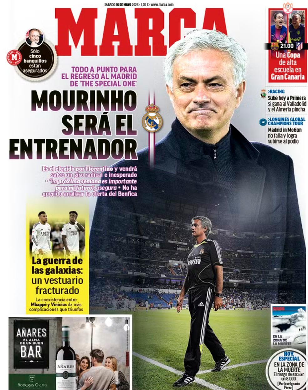Mourinho &eacute; definido como treinador do Real pelo MARCA &mdash; Foto: Reprodu&ccedil;&atilde;o