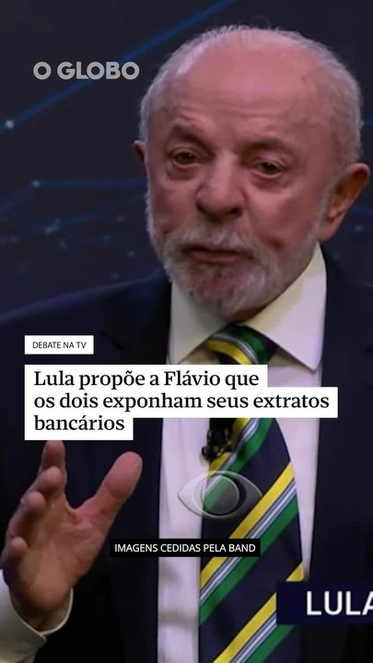 Imagem ilustrativa sobre Lula entrega ao TSE pedido de quebra de sigilo e desafia Flávio Bolsonaro a fazer o mesmo