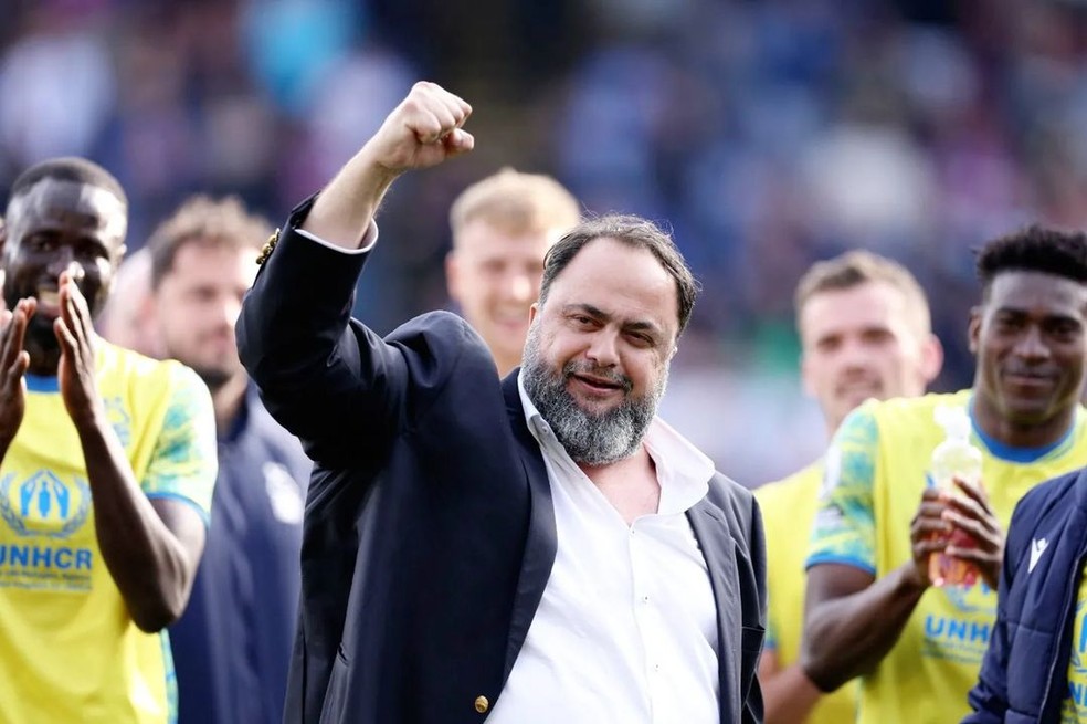 Evangelos Marinakis é dono de três clubes na Europa: Nottingham Forest-ING, Olympiacos-GRE e Rio Ave-POR — Foto: Reprodução/Redes sociais