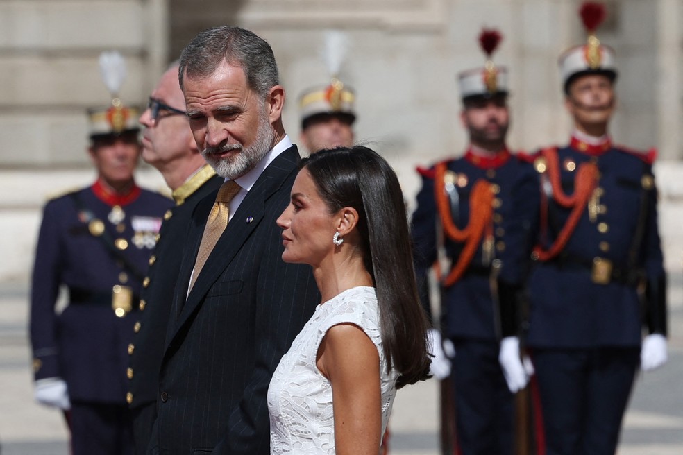 Rei Felipe VI e rainha Letizia, da Espanha  — Foto: Pierre-Philippe MARCOU / AFP