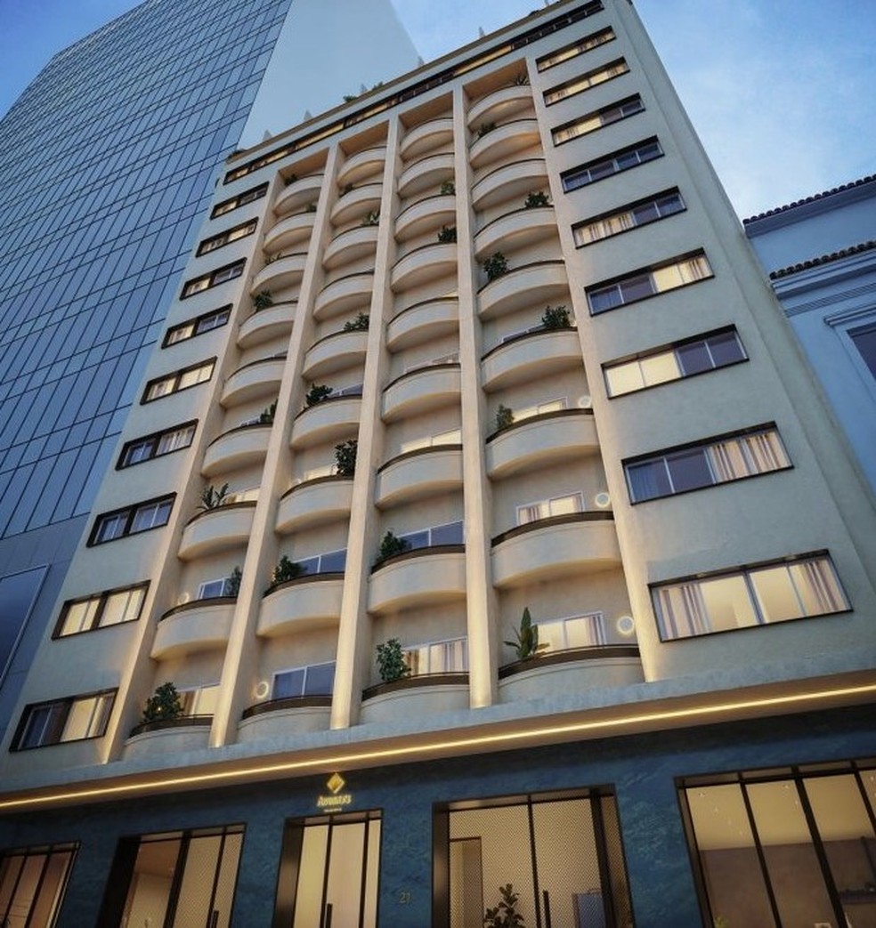 O Áureos Rio Residencial, o antigo prédio da Companhia Docas, no Centro do Rio — Foto: Divulgação