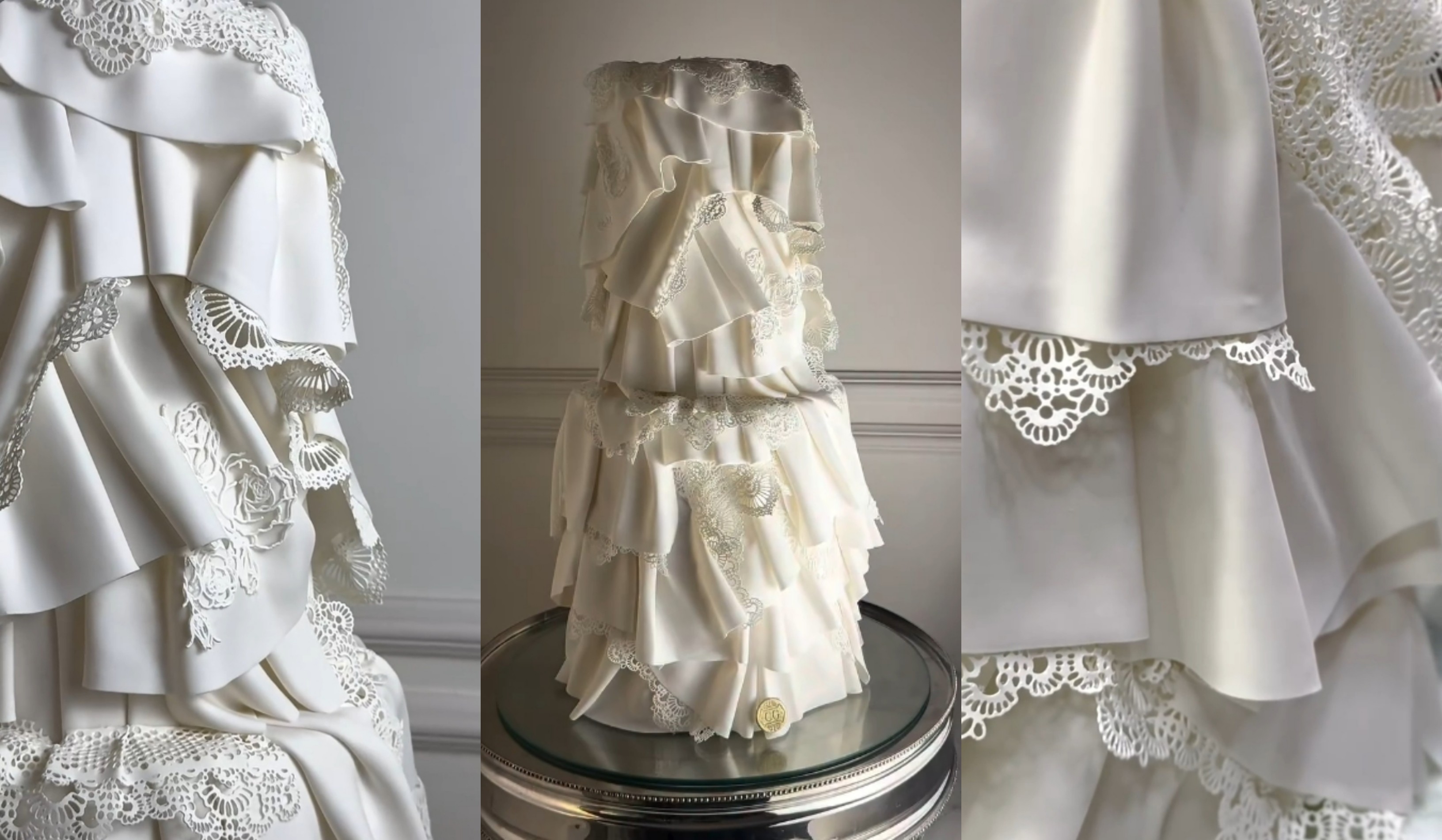 Parece vestido de alta-costura, mas é bolo: conheça a tendência