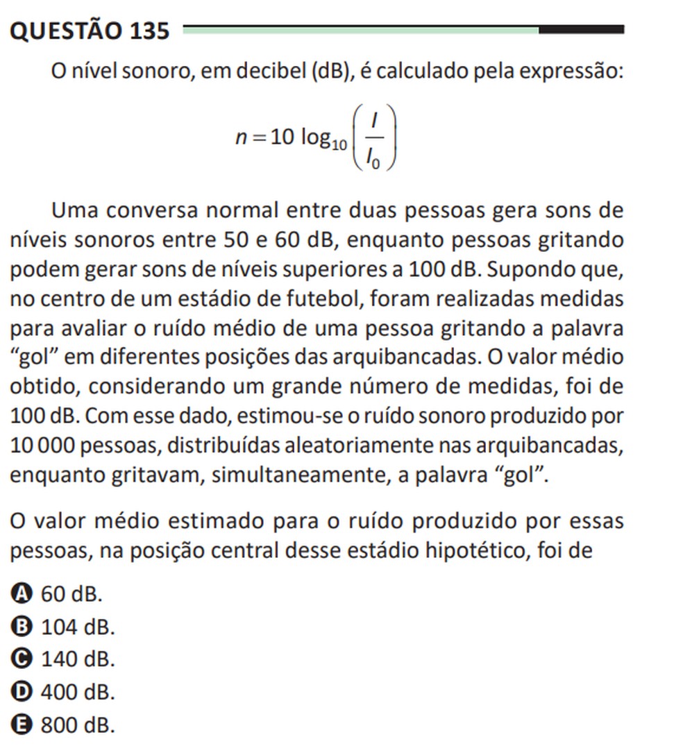 Enem: questão sobre grito — Foto: Reprodução