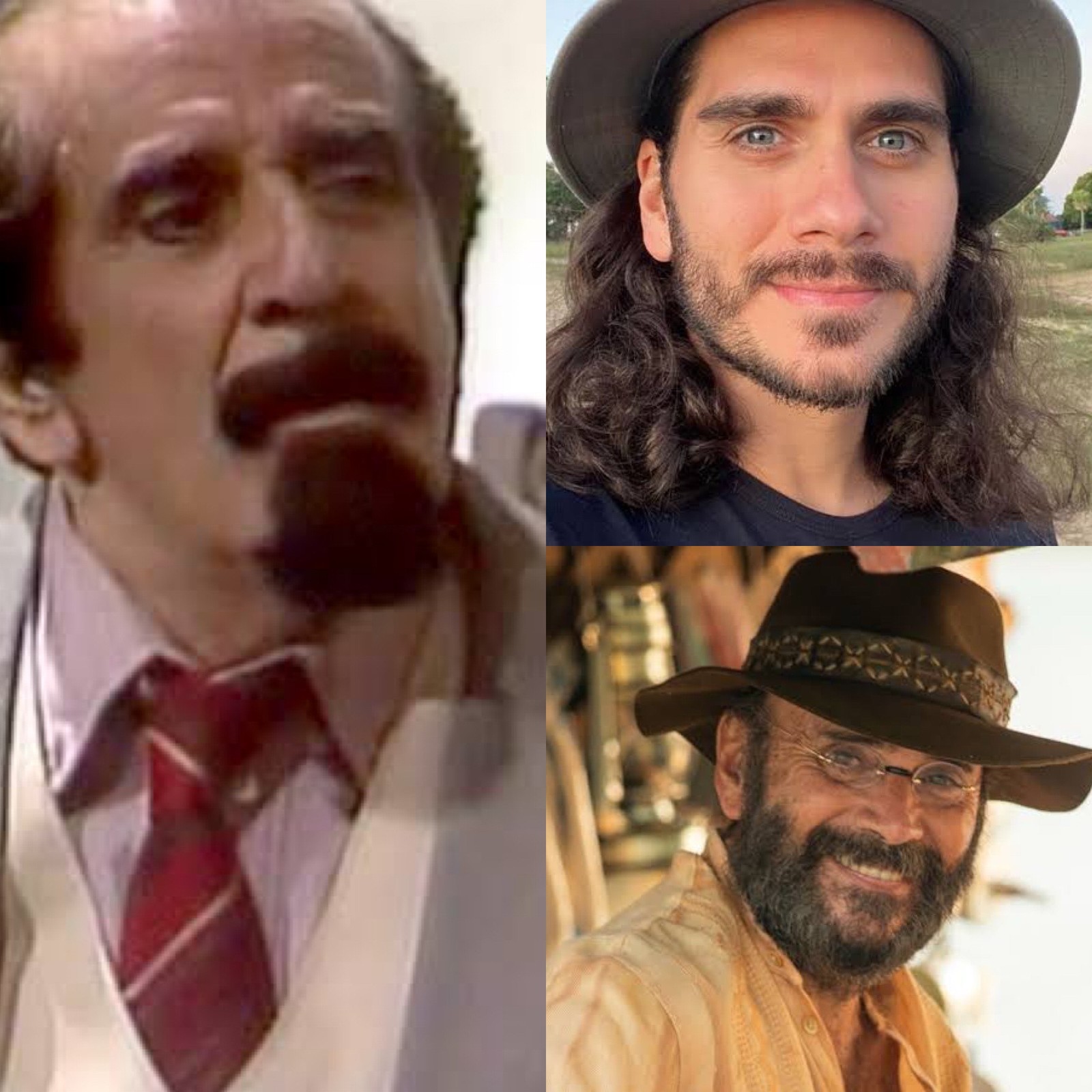 The peddler Rachid, played by Luis Carlos Arutin in the original version, will now be played by Gabriel Sater and Almir Sater respectively in the first and second phases.  The character saves José Inocêncio's life at the beginning of the plot