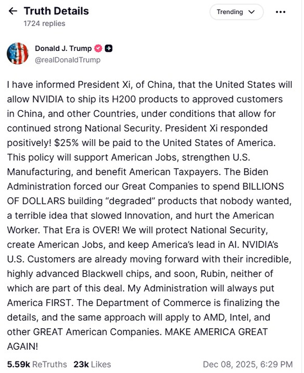 China 'rejeita' os chips H200 da Nvidia e dribla a estratégia americana ...