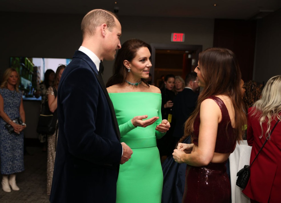 Em 2022, Goulding também se reuniu com William e Kate quando se apresentou na cerimônia do Prêmio Earthshot do príncipe . — Foto: Getty Images