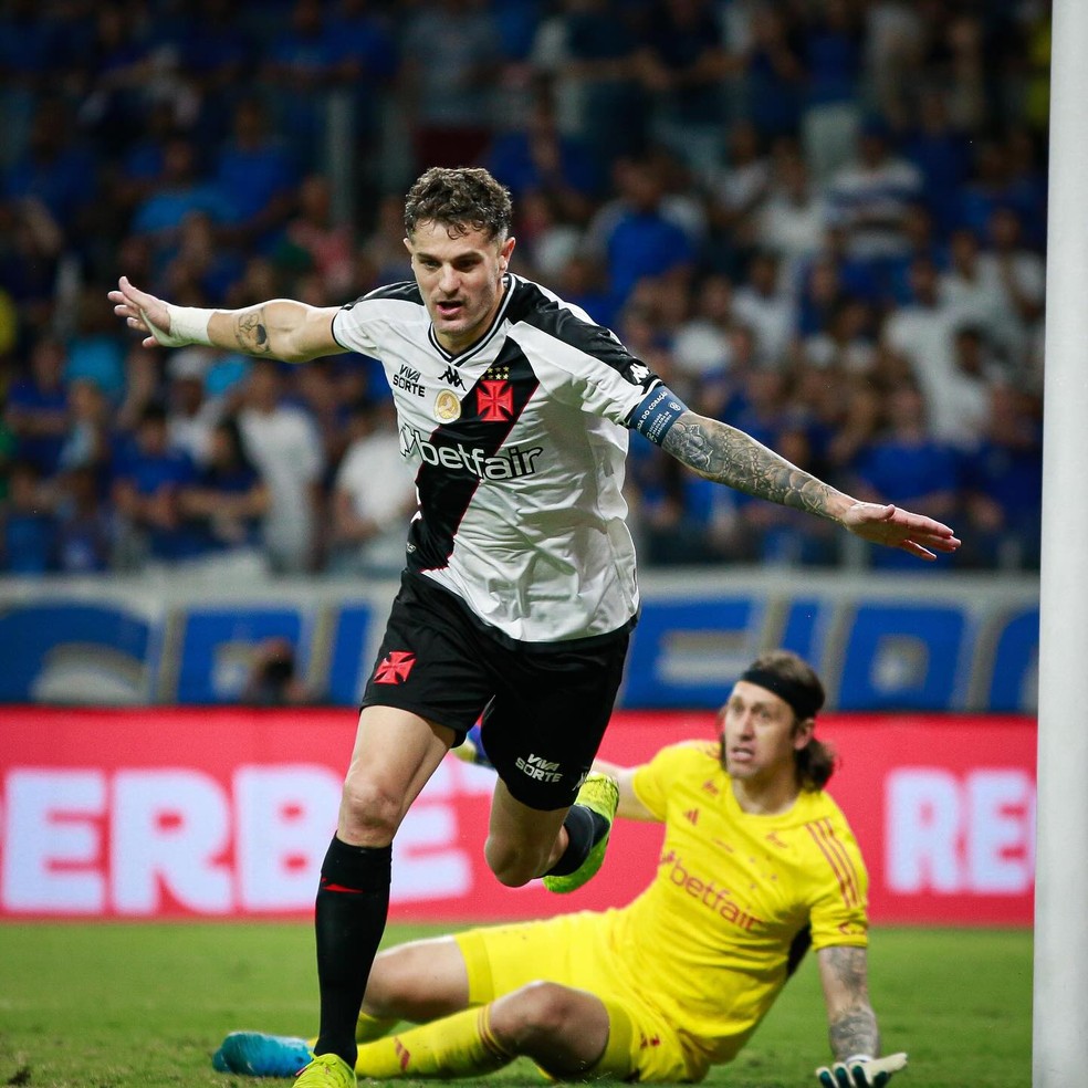 Vegetti marcou no empate entre Vasco e Cruzeiro — Foto: Matheus Lima/Vasco