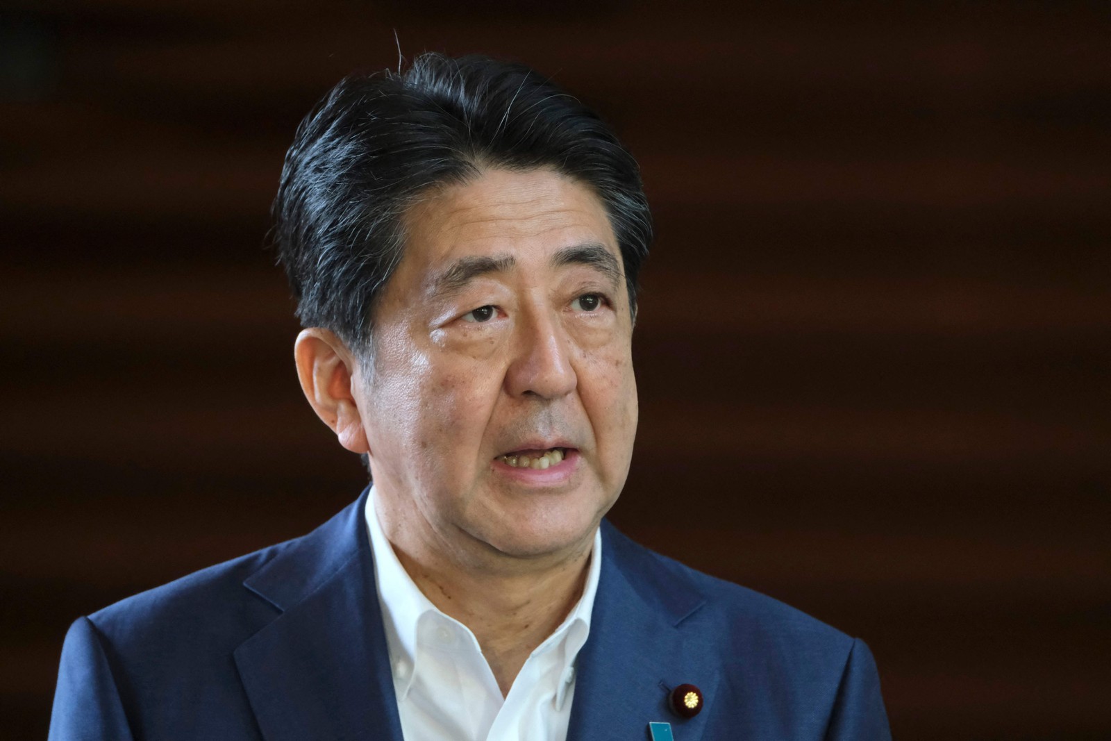 O ex-primeiro-ministro do Japão, Shinzo Abe — Foto: KAZUHIRO NOGI/AFP