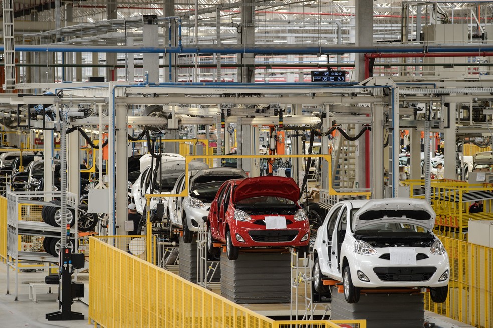 Fábrica da Nissan em Resende (RJ) — Foto: Yasuyoshi Chiba/AFP