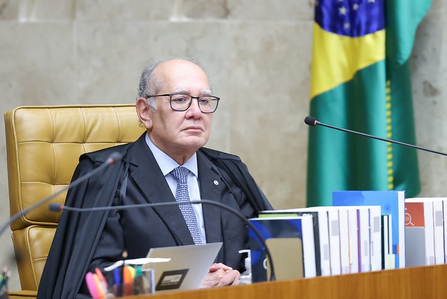 Gilmar Mendes durante sessão do STF. Ministro suspendeu todos os processos sobre “pejotização” na Justiça