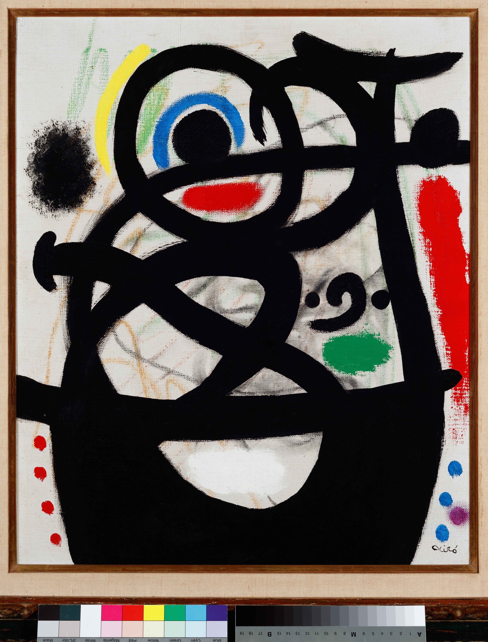 'Femme' (1969), óleo e acrílica sobre tela, de Miró — Foto: Divulgação