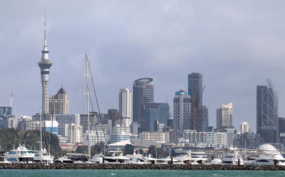 Auckland, centro financeiro da Nova Zelândia — Foto: Fiona Goodall/Bloomberg