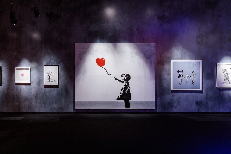 “Balloon girl”: Criada em Londres, em 2002, a icônica obra estará na mostra 'The art of Banksy: without limits'