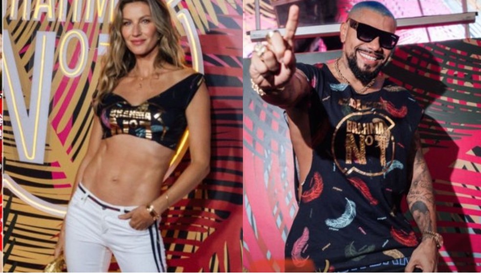 Naldo Benny que diz que convenceu Gisele Bündchen a passar Carnaval no Brasil — Foto: Reprodução Instagram/ Camarote N 1