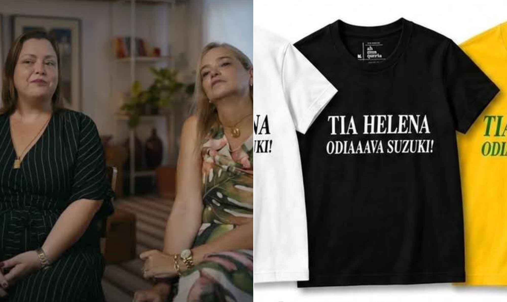 Meme de série sobre herdeira vira camiseta por primas