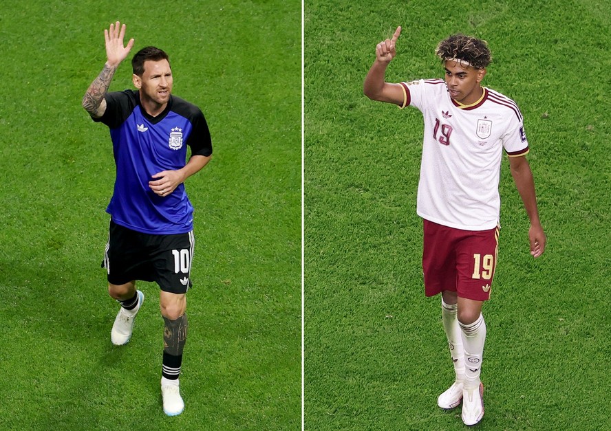 Messi e Yamal, estrelas de Argentina e Espanha, finalistas da Copa do Mundo