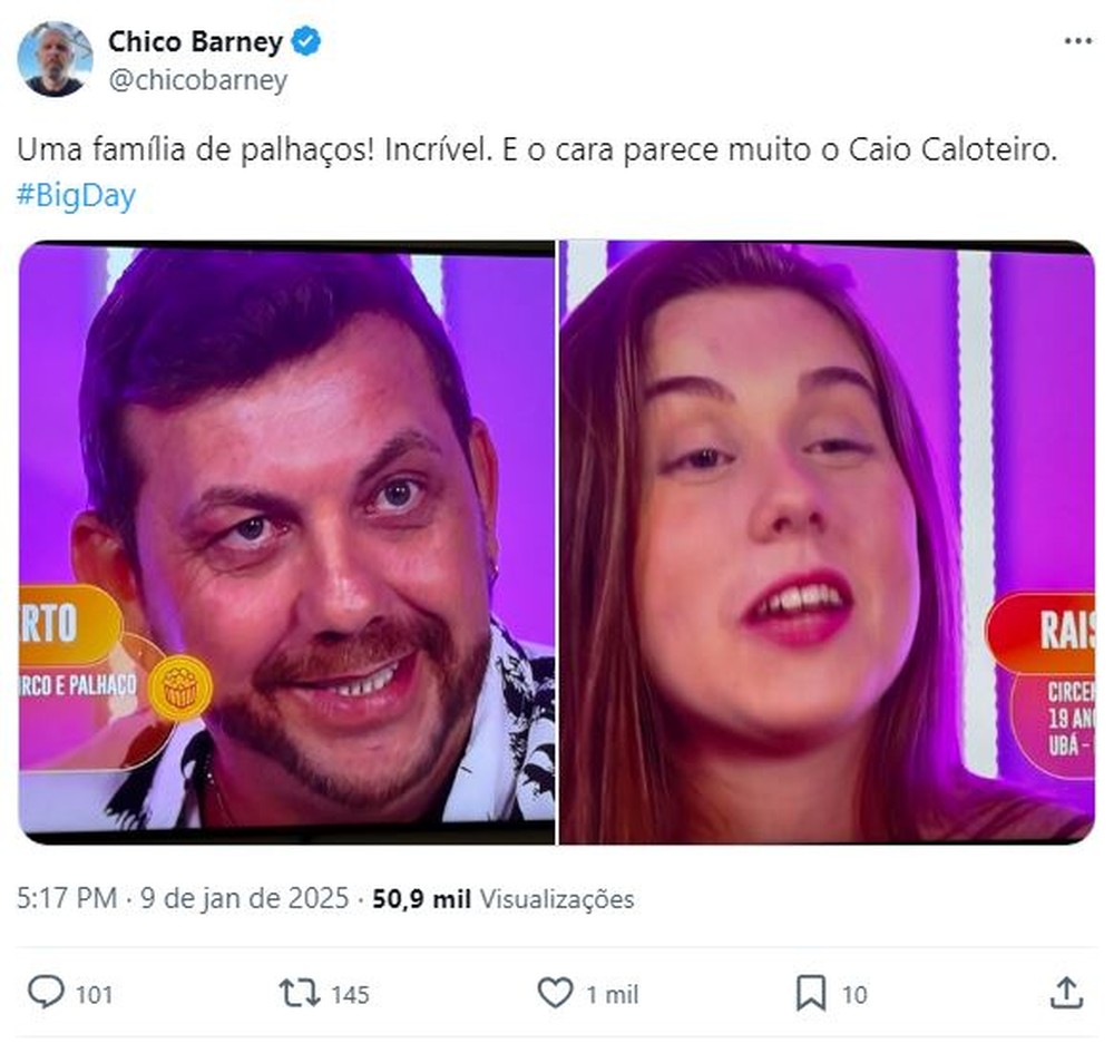 'BBB': web aponta semelhança entre Edilberto e Caio Afiune, ex ...