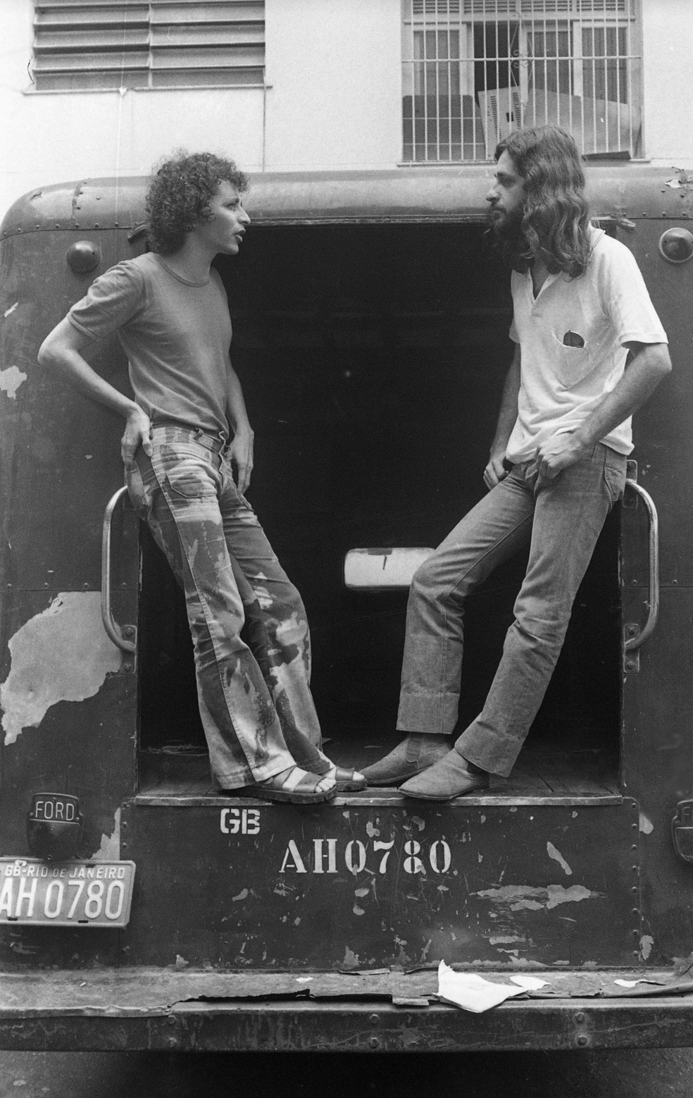 Geraldo Azevedo e Alceu Valença em 1972 — Foto: Paulo Moreira / Agência O Globo