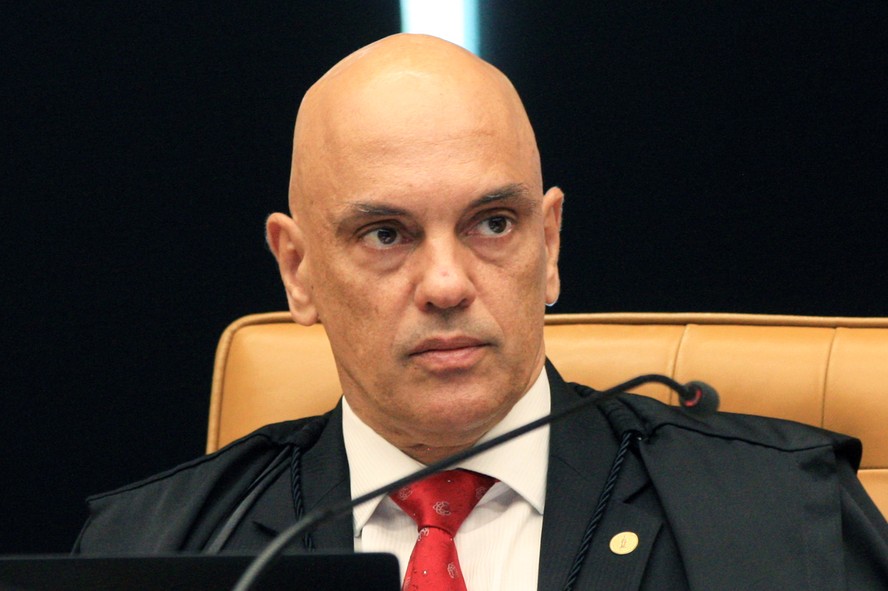 O ministro Alexandre de Moraes, durante sessão do STF