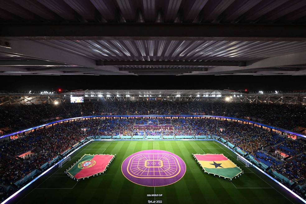 O estádio 974 visto por dentro — Foto: Kirill Kudryavtsev / AFP