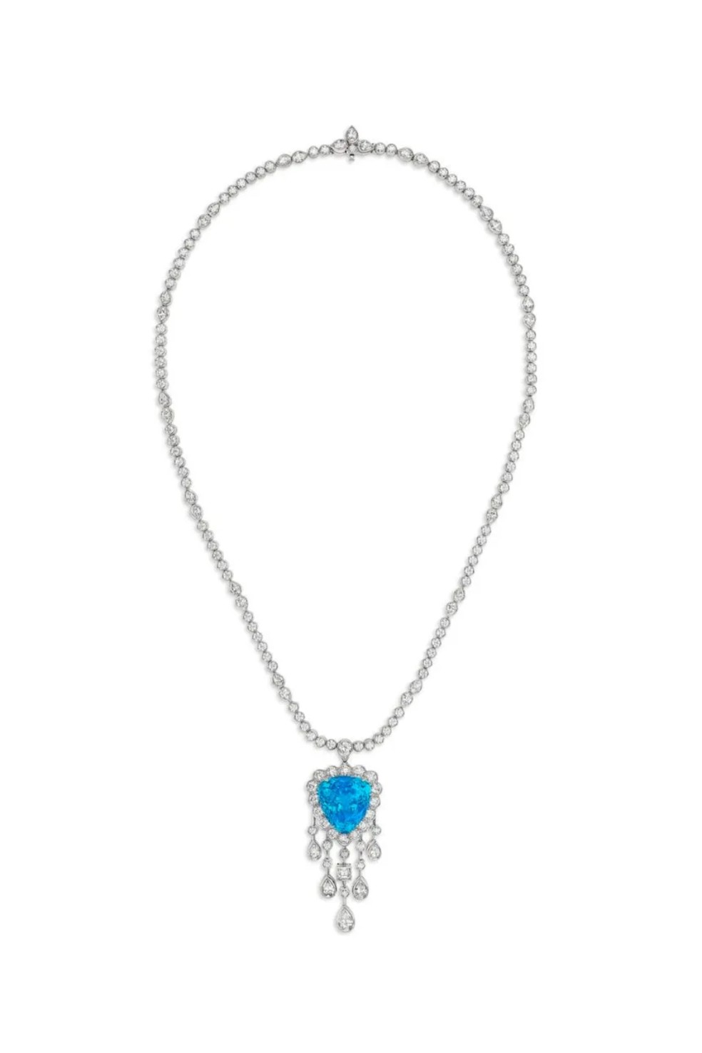 Colar Tiffany & Co. com turmalina Paraíba e diamantes — Foto: Christie's