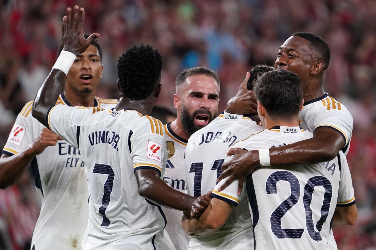 Com gols de Rodrygo e Bellingham, Real Madrid estreia com vitória na La ...