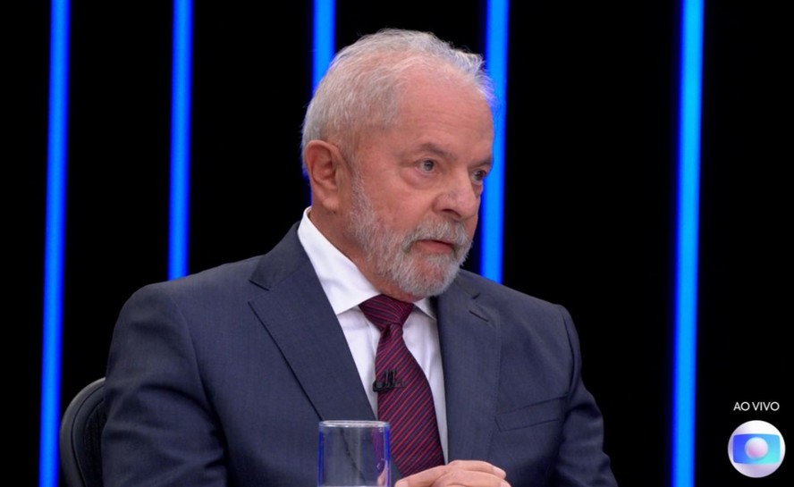 Ex-presidente Lula durante entrevista ao Jornal Nacional