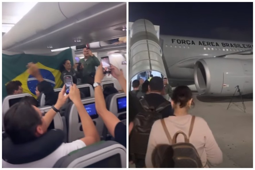 Brasileiros resgatados registram embarque em voo de Tel Aviv para Brasília