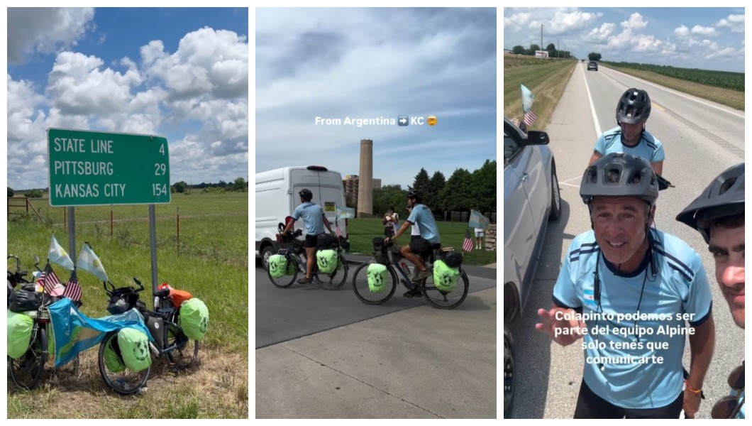 Torcedores que pedalaram por 10 meses da Argentina aos EUA chegam ao Kansas para jogo da seleção; vídeo