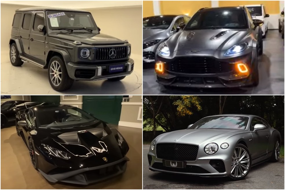 Frota de Neymar: craque ganhou R$ 8,9 milhões em carros por acerto com o Al-Hilal — Foto: Reprodução